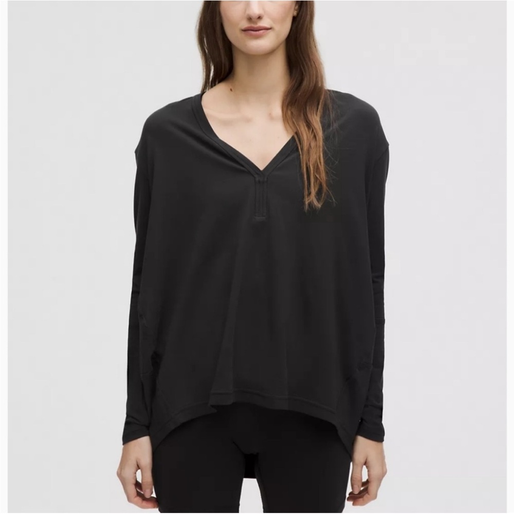 Lululemon Back In Action V-Neck Long-Sleeve Shirt